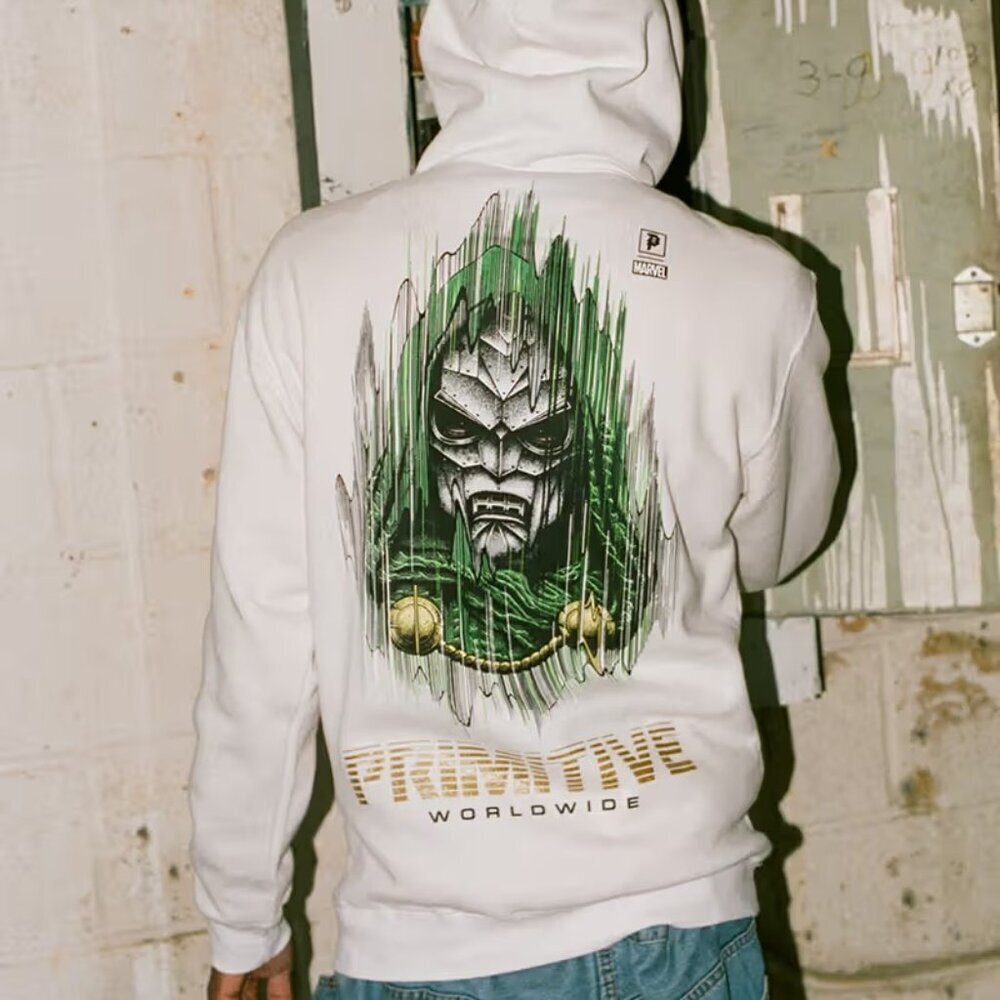 White Primitive x Marvel Doom Hoodie Size Small Hypebeast Hoodie
